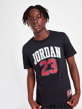Nike Air Jordan Jersey T Shirt #23 Kids XL (13-15) Black/Red/White